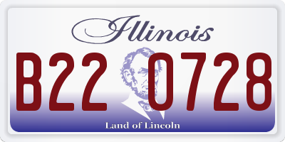 IL license plate B220728