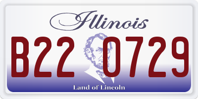 IL license plate B220729