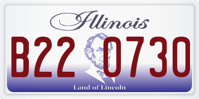 IL license plate B220730