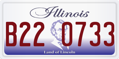 IL license plate B220733