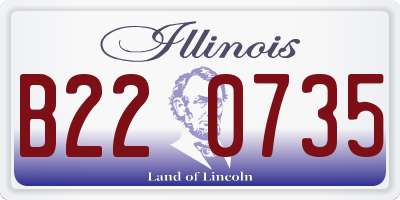 IL license plate B220735