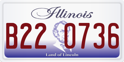 IL license plate B220736