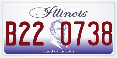 IL license plate B220738