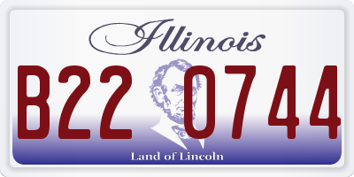 IL license plate B220744