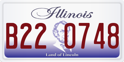 IL license plate B220748