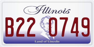 IL license plate B220749