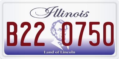 IL license plate B220750