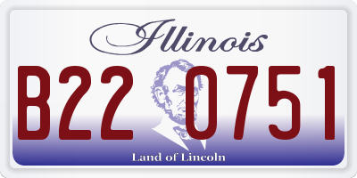 IL license plate B220751