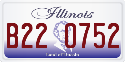 IL license plate B220752