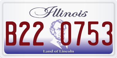 IL license plate B220753