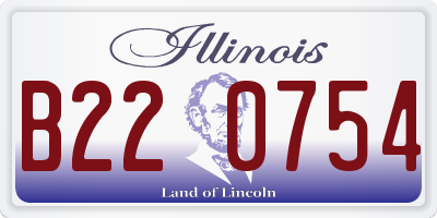 IL license plate B220754
