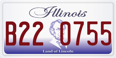 IL license plate B220755