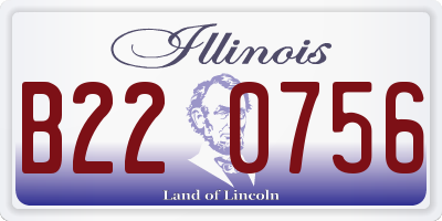 IL license plate B220756