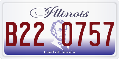 IL license plate B220757