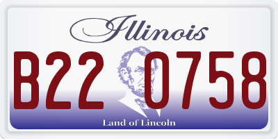 IL license plate B220758