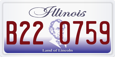 IL license plate B220759