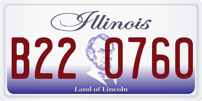 IL license plate B220760
