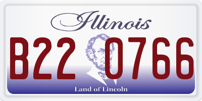 IL license plate B220766