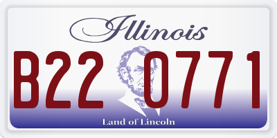 IL license plate B220771
