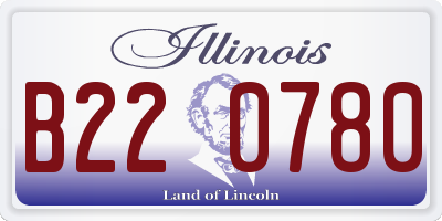 IL license plate B220780