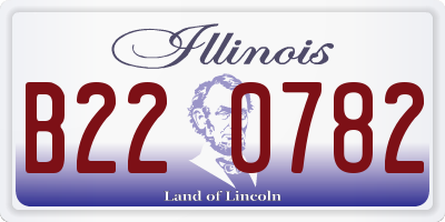 IL license plate B220782
