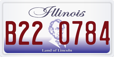 IL license plate B220784