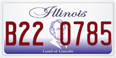 IL license plate B220785