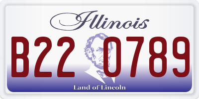 IL license plate B220789