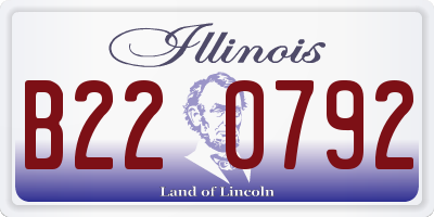 IL license plate B220792