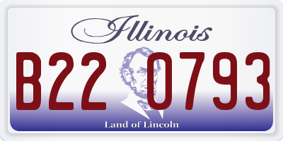IL license plate B220793