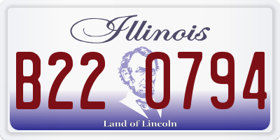 IL license plate B220794
