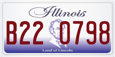 IL license plate B220798