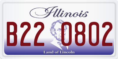 IL license plate B220802