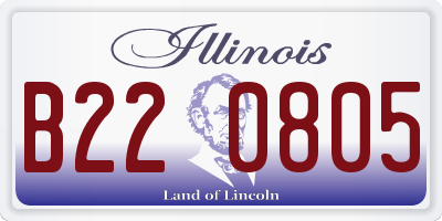 IL license plate B220805
