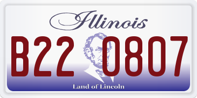 IL license plate B220807