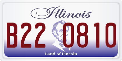IL license plate B220810