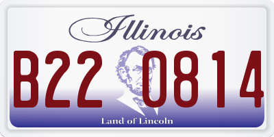 IL license plate B220814