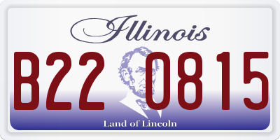 IL license plate B220815