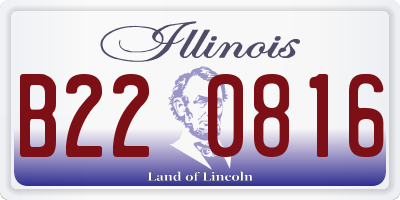 IL license plate B220816