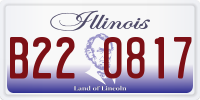 IL license plate B220817