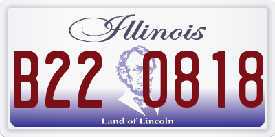 IL license plate B220818