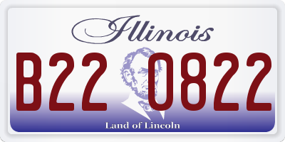 IL license plate B220822