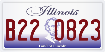 IL license plate B220823