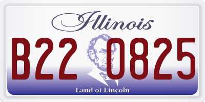 IL license plate B220825