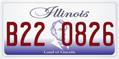 IL license plate B220826