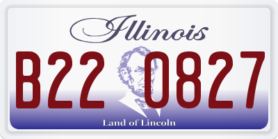 IL license plate B220827