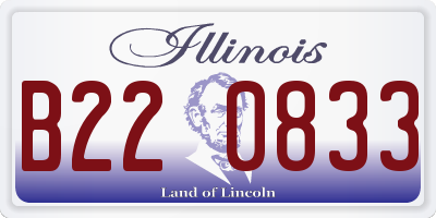 IL license plate B220833
