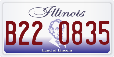IL license plate B220835