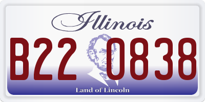 IL license plate B220838