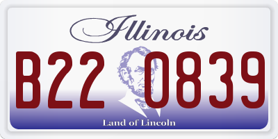 IL license plate B220839